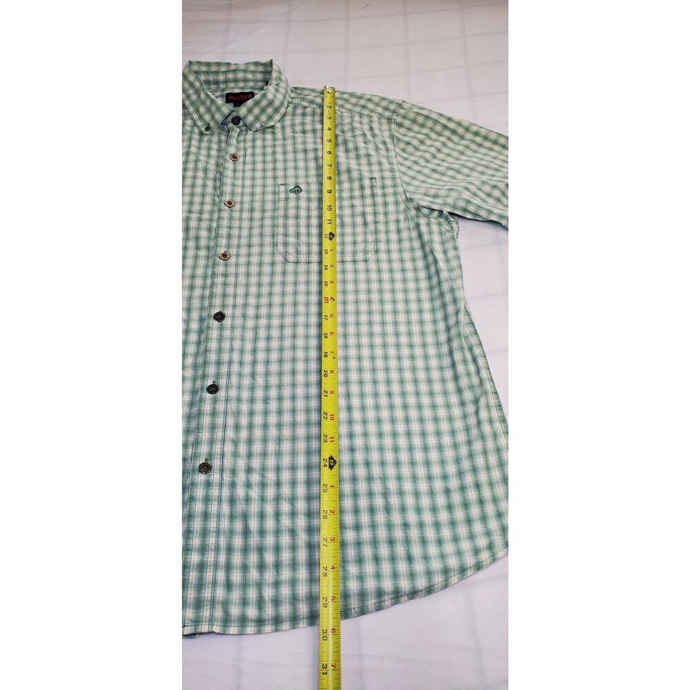 Wolverine Size XL Button Down Shirt Mens Green Cotton Blend Short Sleeve Ca13 - Picture 2 of 5